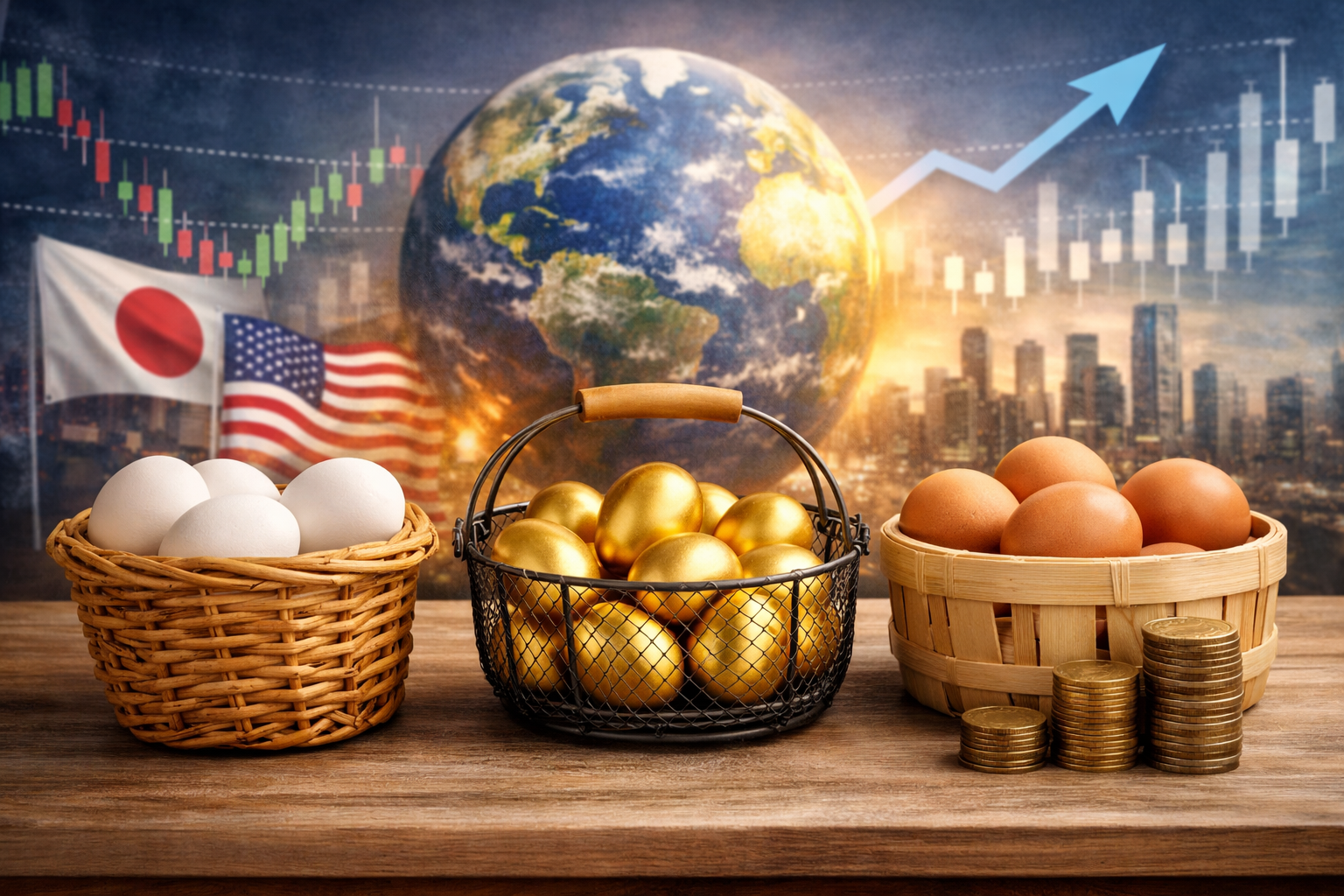 分散投資の考え方を学ぶイメージ