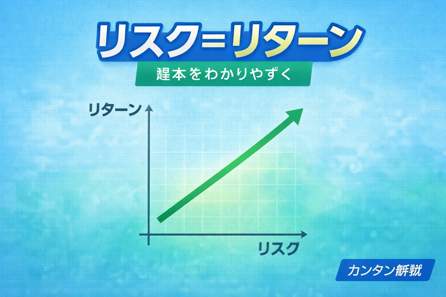 投資のリスクとリターンの関係を理解するイメージ