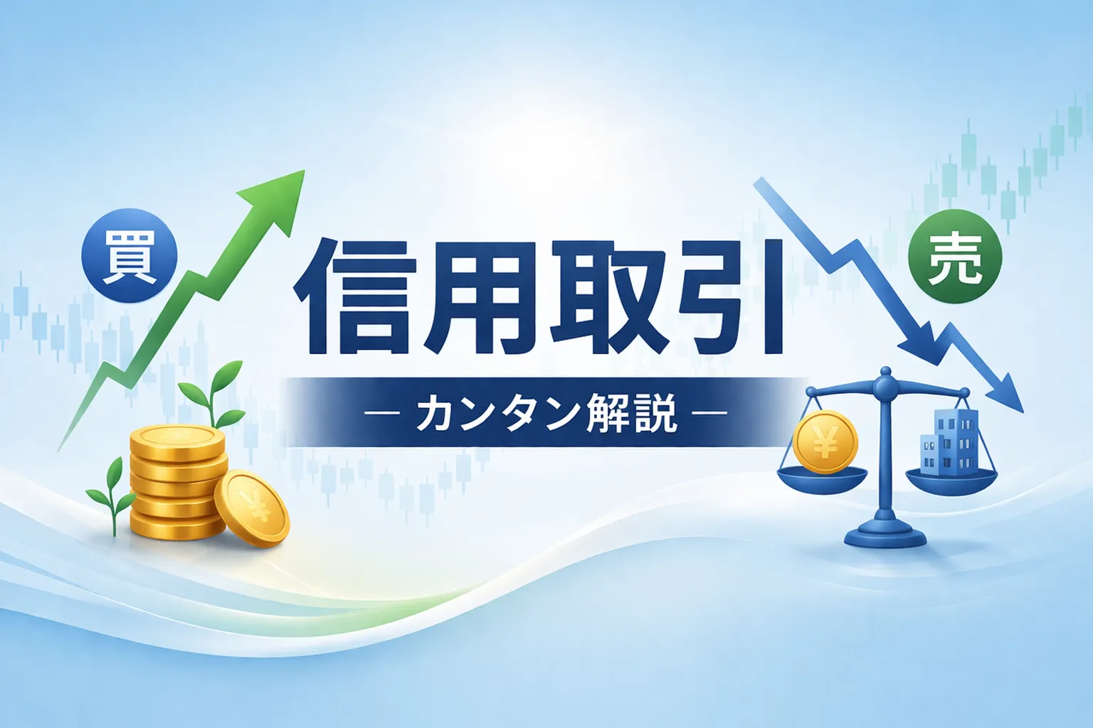 信用取引の仕組みをイメージした図